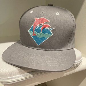 Pink Dolphin Waves Snapback Hat